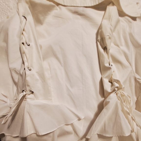 Linea Donna Women's  Button down Shirt White  Size Large - Picture 2 of 9